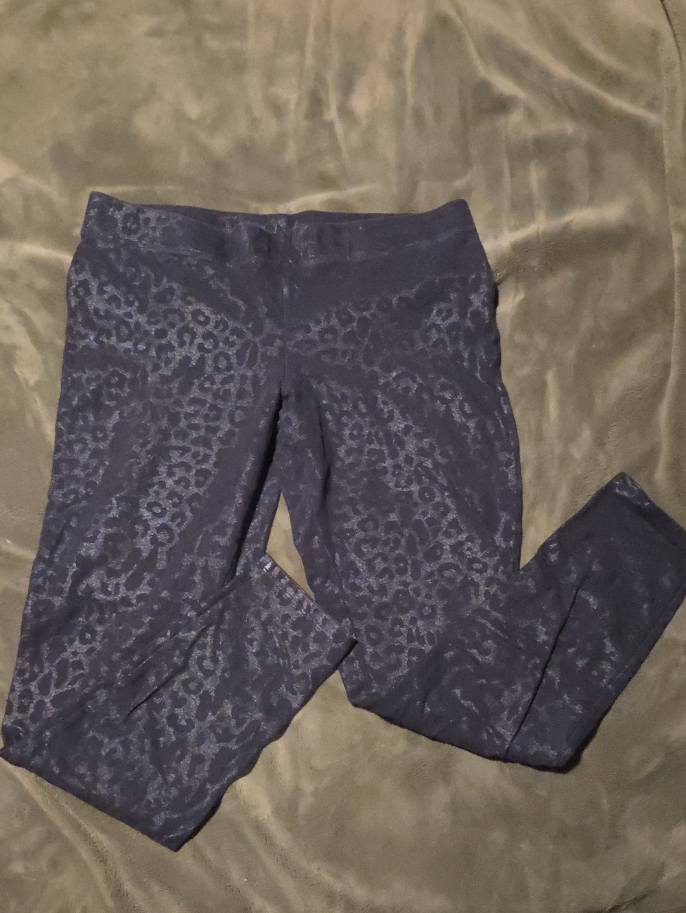 Express Girls' Navy Leopard Jacquard Leggings